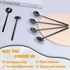 6 Pcs Black Coffee Spoons for Coffee Bar, Small and