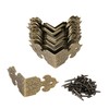 ETFBUY 20PCS Antique L Shaped Guards Decorative Edge Bracket Corner