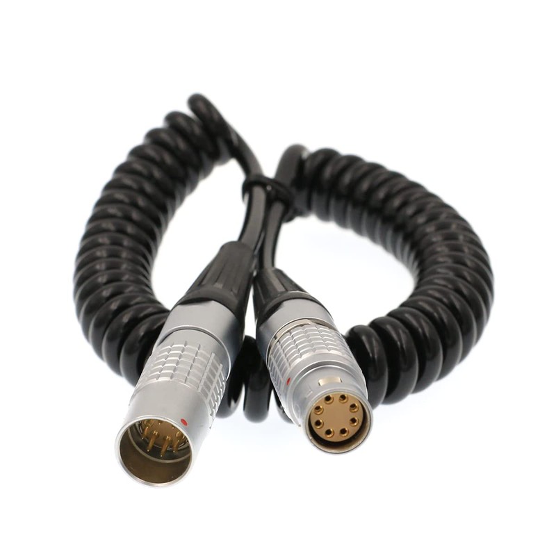 DRRI 2B 8 core Male to 8 core Female Coiled