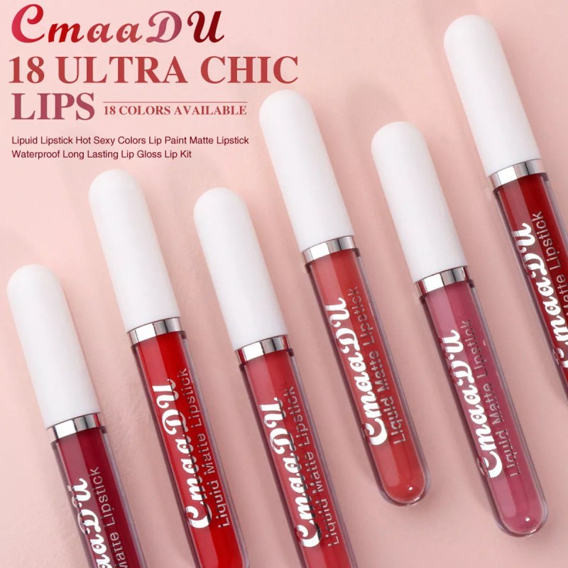 MM11 Brillo Labial Mate De Larga Duración A Prueba De