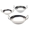 KitchenCraft World of Flavours Balti Style Rice Bowl, Stainless Steel,