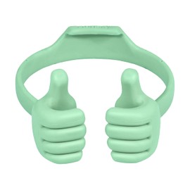 Honsky Thumbs up Cell Phone Stand,Stocking Stuffers Idea,Ok Stand Tablet Stand Cradle for Desk,Smartphone Cellphone Mobile Phone Tablets - Universal Adjustable Flexible - Light Green