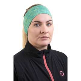 Bodylite Summer Running Adults's Headband, 100% Polyester, Breathable, Reflective Logo, High Visibility, Seamless for Comfort, Green, One size
