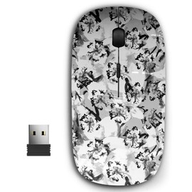 2.4G Ergonomic Portable USB Wireless Mouse for PC, Laptop, Computer, Notebook with Nano Receiver ( Tie Dye Textile Imitation )