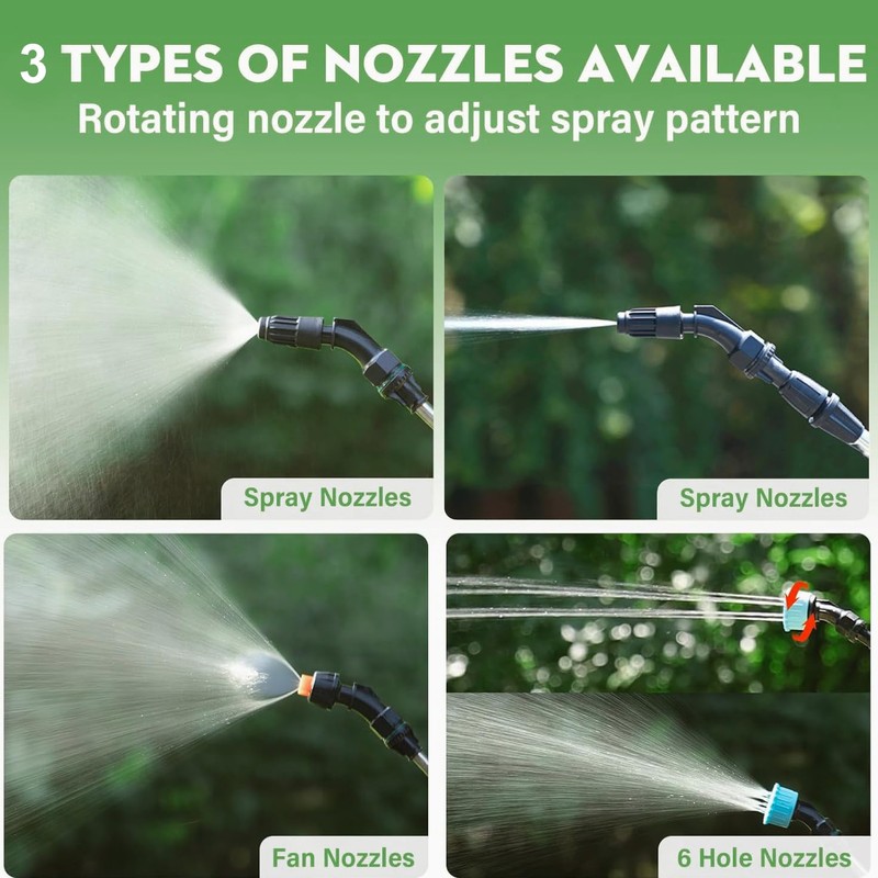Battery Powered Sprayer Wand,Electric Plant Sprayer Telescopic Watering Wand with
