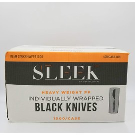 INDIVIDUALLY WRAPPED HEAVY WEIGHT PLASTIC KNIFE (PP) 1000 COUNT [WP2KB] (1000)