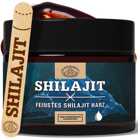 Shilajit -Shilajit Original- WICHTIG: Zertifiziertes Shilajit Harz pur (Herkunft 100% Himalaya) +Dosierlöffel I Handernte mit Abfüllung in Deutschland -50g- SCHEUNENGUT®