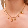 Gold Initial Charm Necklace for Women Gold Shell Starfish Necklace