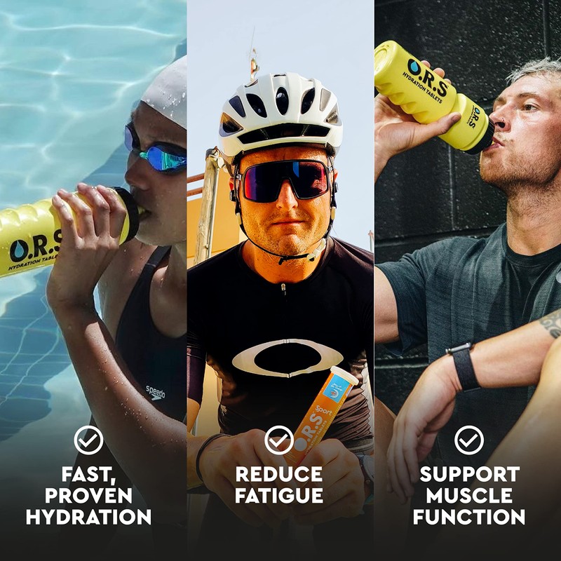 O.R.S Sport Hydration Tablets with Electrolytes, Vegan, Gluten & Lactose