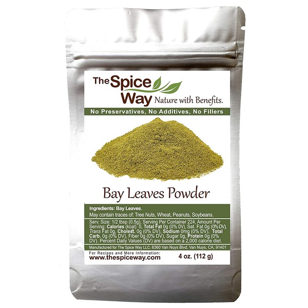 The Spice Way Bay Leaves - ground | 4 oz | bay leaf powder great for cooking soups, stews and vegetables