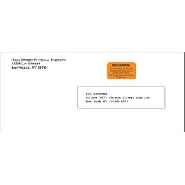 Insurance Follow-Up Request Label, Fluorescent Orange, 1-1/2” x 7/8”, Permanent Adhesive, Doctor Stuff, Claims Status Inquiry Labels, 250 Stickers/Box