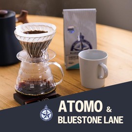 Atomo Bluestone Lane Flagstaff Remix Roast. Atomo Ground Coffee Collaboration, Sustainable Low-Acid Ground Coffee for Drip, French Press, and Pour-Over – 12oz (340g)