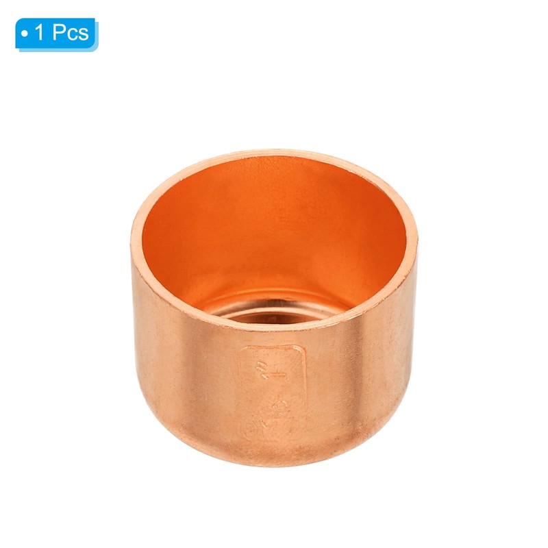 PATIKIL 1 Inch ID Copper Pipe End Cap, Copper Fitting