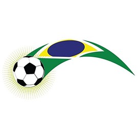 Zirni Brasil World Cup Art Flag Shine Football Soccer Sport Sticker Decal Design