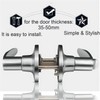 Qrity Bathroom Door Handle, Cylindrical Lever Lock, Interior Privacy No