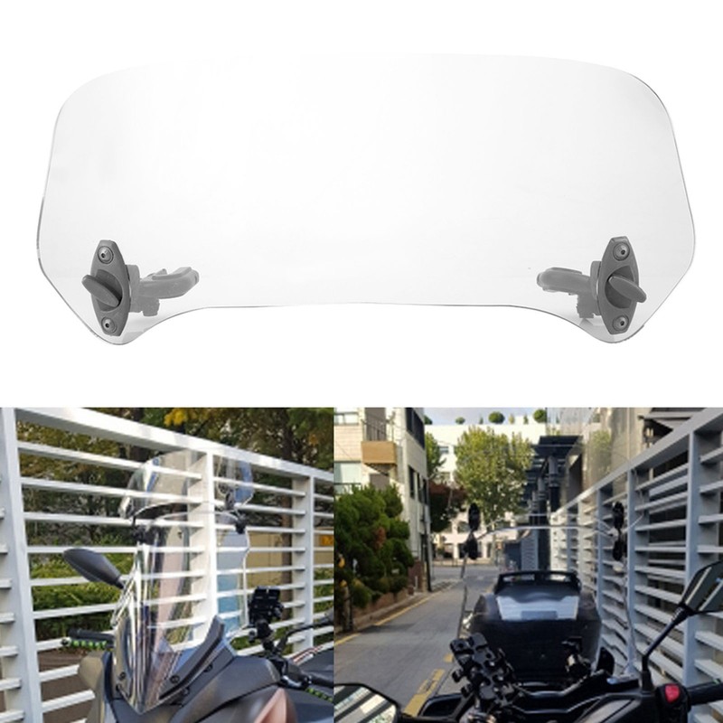 Universal Motorcycle Modified Windscreen Windshield Spoiler Air Deflector Transparent
