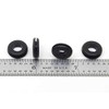 Pkg of 6 - Black SBR Rubber Push-in Grommet -