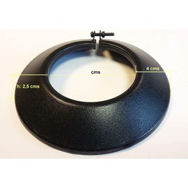 S&M 485206 Enamelled Black 900°C-Ø120mm Rosette for Stoves and Fireplaces