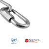 2 pcs 5-mm V4A Stainless Steel Screw Carabiner Short Straight