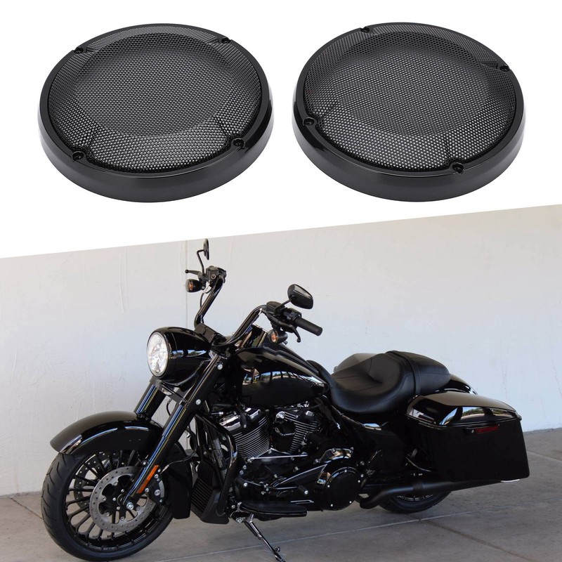 Motorcycle Speaker Mesh Cover Grille Saddlebag Lid Motors Audio Accessory