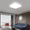 SILAMPDI Lámpara de Techo Cuadrada Blanca 30cm, 48W 6500K Para