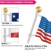 BONWIN 1.25" Flag Pole Rings, 2 Pcs Anti Wrap Flag