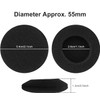 Zhenghebuy 4 Pairs 55mm Ear Pads,Headphone Earpad Covers,Ear Cushions Foam,Ear