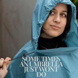 Aquabeacon Oponcho 2 Pack Rain Durable Reusable Ponchos Waterproof Lightweight Unisex for Hiking Camping Emergency Events