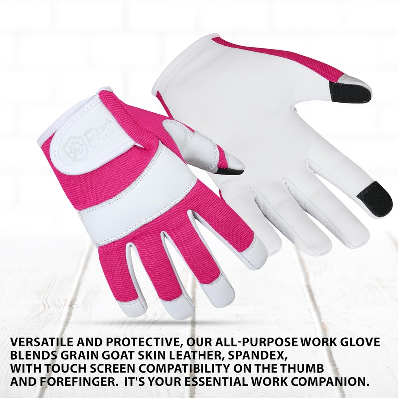 Escort Tools® Heavy Duty Leather Gardening Work Gloves, Thorn Proof,
