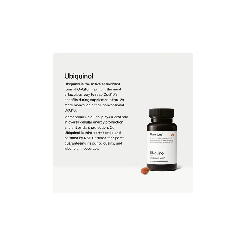 Momentous Ubiquinol Coq10 Cápsulas Veganas, 30 Porciones