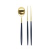 Bogen Matinee Dinnerware Spoon and Chopsticks Set - Gold Flatware