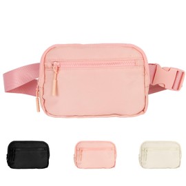 Bum Bag Belt Bag Women Men Waist Bag Waterproof Waist Bag Crossbody Bag with Adjustable Straps Shoulder Bag for Sports, Outdoor, Jogging, Biking, Fitness, pink, bum bag