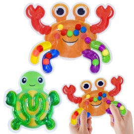 AEYAKA Montessori Colour Sorting Toy - Sensory Game for Educational Learning Activity, Tortoise and Crab Shape Calming Toy for Toddlers Children Adults