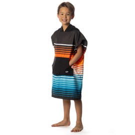 Flow Changing Poncho for Kids - Microfiber Hooded Swim Towel Poncho for Boys & Girls, Perfect for Beach, Pool, or Swim - Quick Dry, Absorbent, Light Weight, and Easy to Pack (Sunset Drift, Medium)
