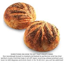 Sourdough Bread | Artisan Bread- 19 oz | Handmade & Baked Fresh Daily [2 Pack] | Kosher & Nut Free | Stern's Bakery