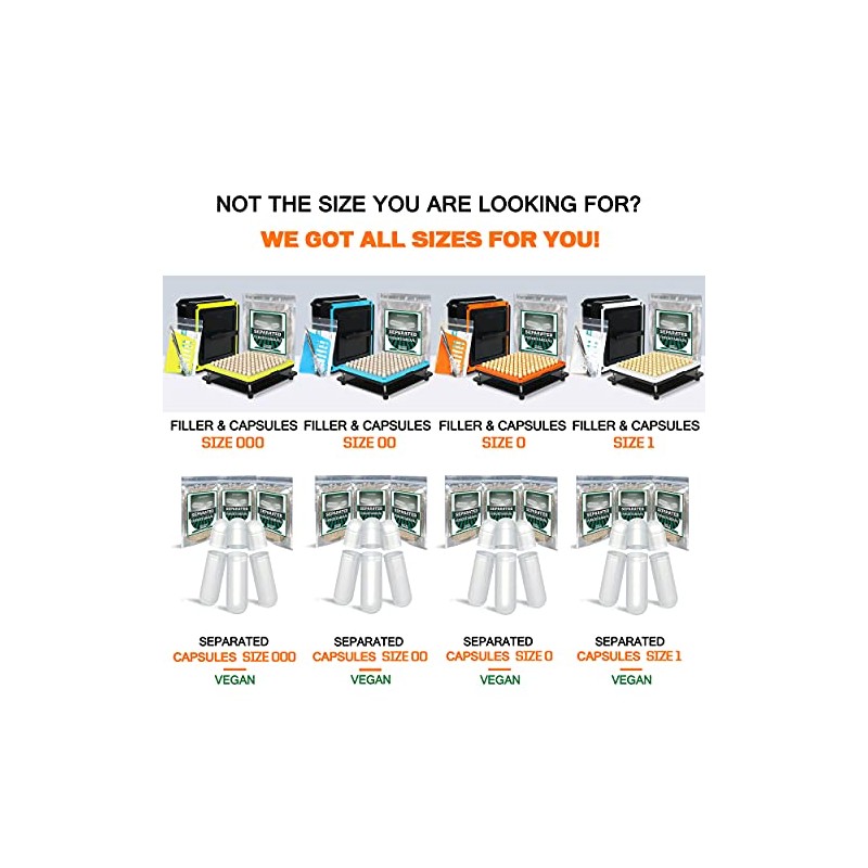 wananfu WANANFU Capsule Filling Machine Size 1 Bundle with Separated