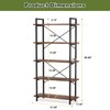 NicBex Bookshelf 5-Tier Bookshelf Modern Industrial Bookcase with X-Shape Back