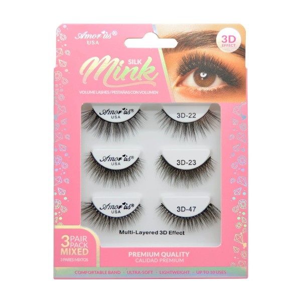 Amorus 3D Hand made Faux Mink Lashes #22, #23, #47
