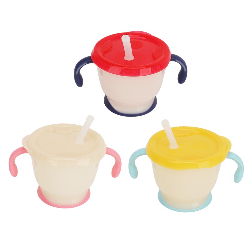 3PCS Baby Straw Cup 150ml Spill Proof Toddler Baby Training