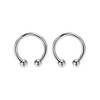FANSING 2pcs Internally Threaded Circular Barbell 8mm/10mm 16g/14g/12g/10g, Metal, not
