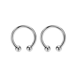 FANSING 2pcs Internally Threaded Circular Barbell 8mm/10mm 16g/14g/12g/10g, Metal, not known