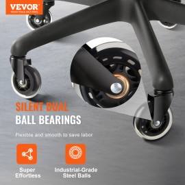 VEVOR Set of 5 Office Chair Caster Swivel Wheels Replacement Heavy Duty 3 inch