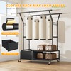 Raybee Clothes Racks for Hanging Clothes with Shelves 400LBS, Adjustable