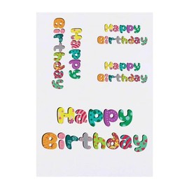 Azeeda 4 x 'Alles Gute zum Geburtstag' Temporäre Tattoos - Wasserfest, Hautfreundlich & Ungiftig · Transfers in Verschiedenen Größen (TO00073242)