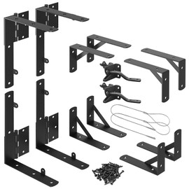 Suemoss 2 Set Gate Frame Fence Kit with Gate Latch,Heavy Duty Anti Sag Gate Kit, Gate Corner Brace Bracket Hardware for Wooden Privacy Fence Gate Garden Wooden Driveway Gates, Shed Doors, Corral