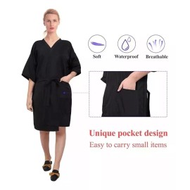 Lurrose 2 Capa Corte Mandil Peluqueria Delantal Estilista Gown Robes