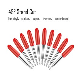 30 Pcs 45 Degree Standard Cutting Blades, Replacement Blades Compatibility with Explore 4/3/Air 2/Air/Air one/Maker/Maker 4/3/2/Expression for Most Vinyl Fabric Cutting