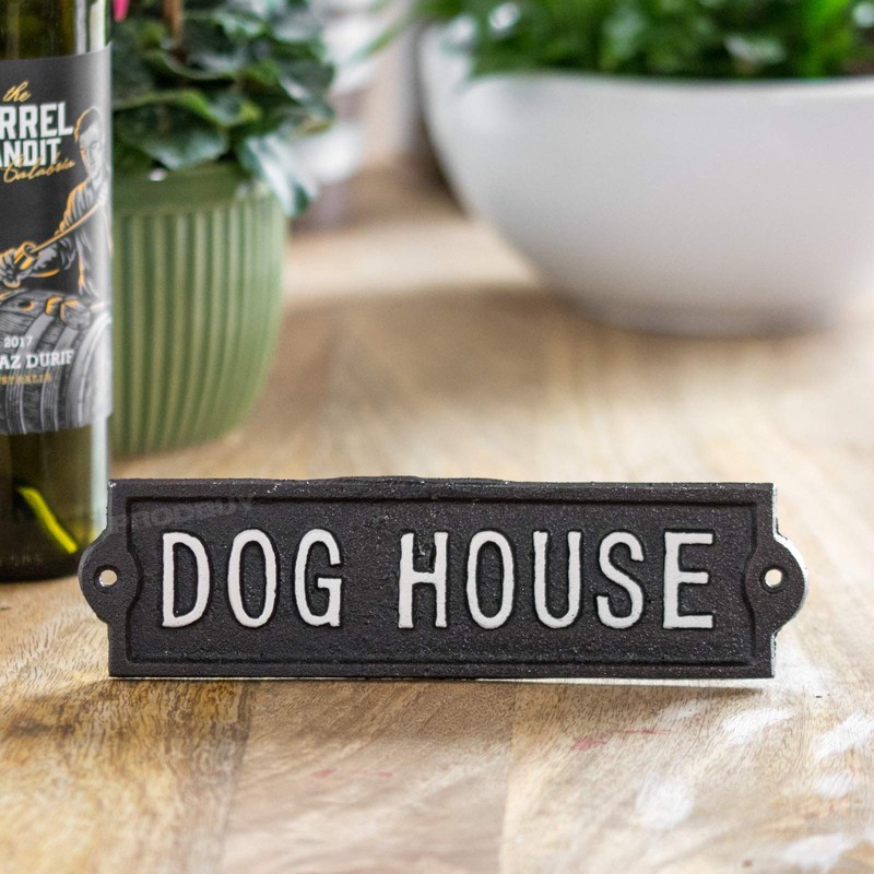 ProdBuy Limited 22cm Cast Iron Dog House Wall Sign