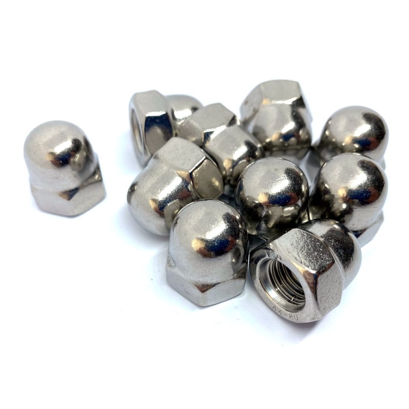 M12 Dome Nut DIN1587, A4 (316) Stainless Steel (Pack of