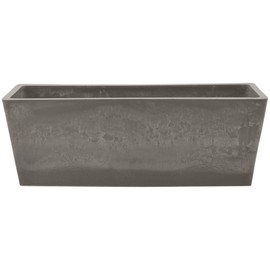 Arcadia Garden Products PSW U45CT Plastic/Stone/Wood Composite Simplicity Window Box, No Drainage Hole (Drillable), 17.5" x 7" x 6", Cement Color